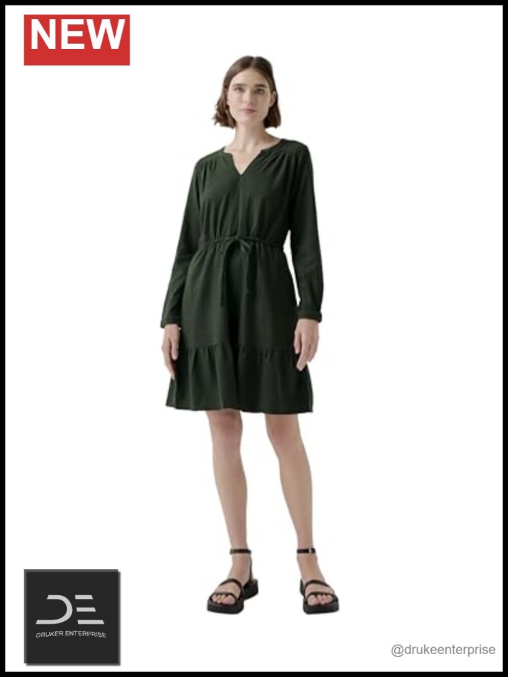 Organic Cotton Tiered Dress Lightweight Sleeveless Casual